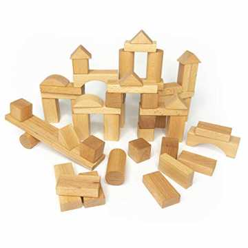 Greenheimsschließlich aus Buchenholz, nachhaltig bewirtschaften deuts.. lzbausteine inkl. Baumwollbeutel mit Walnussöl veredelt - Premium Holzspielze... nachhaltig