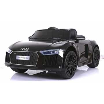 Greenheimen Spielzeugauto Audi R8 Spyder lizenziert von Audi. Dieses .. di R8 Spyder Neu Elektrisches Auto für Kinder, Schwarz, Original lizenziert, batteriebetrieben, Öffnungstür... nachhaltig