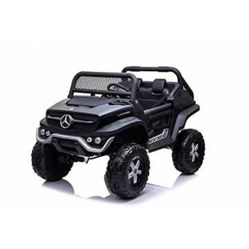 GreenheimhalthebelMusiksteuerung RadioBluetooth-Modus und USB, Aux-Pl.. nderauto Elektro, Mercedes-Benz UNIMOG 4x4, Schwarz, mit 2,4-GHz Fernbedienung, 2 Sitzer, 3-6 Jahre alt, Ba... nachhaltig
