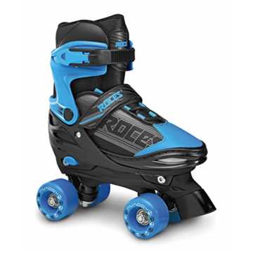 er Quaddy. Boy Rollschuhe Größenverstellbar, Schwarz-Blau, 26-29 nachhaltig