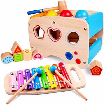 Rolimate Xylophon und Hammerspiel Spielzeug ab 1 Jahr, 3 in 1 Montessori Pädagogisches ... Rolimate Xylophon und Hammerspiel Spielzeug ab 1 Jahr, 3 in 1 Montessori Pädagogisches ...