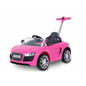 ROLLPLAY Push Car mit ausziehbarer Fußstütze, Für Kinder ab 1 Jahr, Bis max. 20 kg, Audi R8 Spyder, Pink