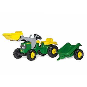  | rollyKid John Deere | Kinder Trettraktor mit Frontlader und Anhänger | 023110 nachhaltig