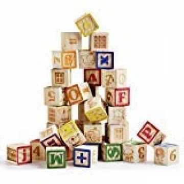 Jr. Holz ABC Blöcke 40 Stücke Holzpuzzle Stapeln Blöcke Baby Alphabet Buchsta... nachhaltig