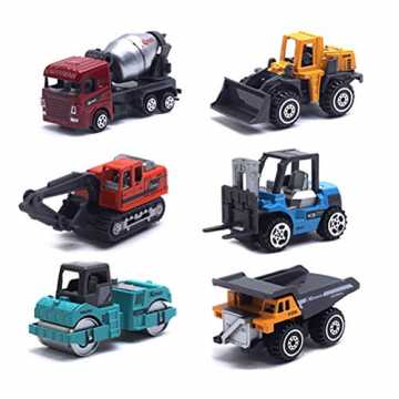 by Spielsachen Spielzeugauto Baufahrzeuge 6 in einem Set, Baustellen Fahrzeug... nachhaltig