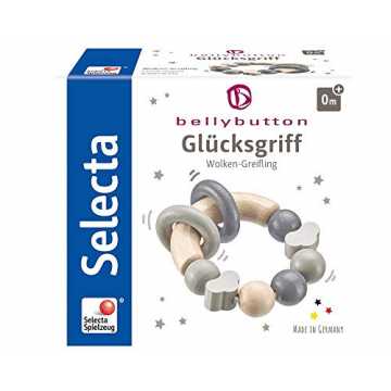 Selecta 64002 Glücksgriff, Greifling - bellybutton, grau, 7,5 cm