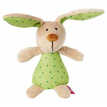 GreenheimMix zum Erkunden für Babys von Geburt an, Süßer Hase - Das i.. ädchen und Jungen, Greifling und Rassel Hase, Grün/Beige, 41169 nachhaltig
