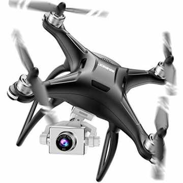 SIMREX X11 GPS Drohne mit 4K HD Kamera 2-Achsen selbststabilisierender Gimbal 5G WiFi F...