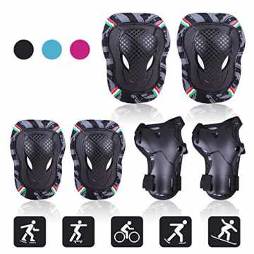 Greenheimnbogen Knie. Wir sind professionell auf Sportgeräte Set. Art..  Pad Set Kind Junior Knieschoner Ellenbogenschützer Handgelenkschoner Schützer für Jungen & Mädchen Roller ... nachhaltig