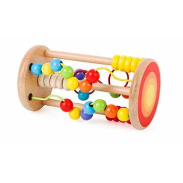  10630 Motorikspielzeug aus farbigem Holz in Zylinderform und integrierten Mo... nachhaltig