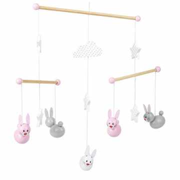 Greenheimm Mobile ziehen niedliche Häschen ins Kinderzimmer ein. In p..  11511 Mobile Traumhäschen aus Holz, ein super niedliches Holzmobile über dem Wickeltisch oder dem Kinderbett nachhaltig