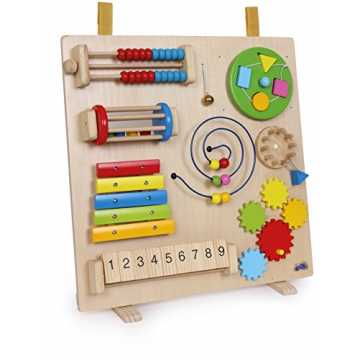 small foot 6360 Motorikcenter "Multimax" aus Holz, mit acht Funktionen zum Drehen, schi...