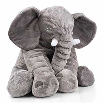w XXL Elefant Kuscheltier I 60cm Plüschtier Groß Grau Geschenk für Kinder nachhaltig