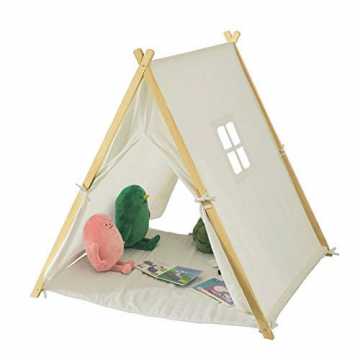 SoBuy® OSS02-W Spielzelt Zelt für Kinder mit 2 Türen und einem Fenster Spielhaus Weiß B...