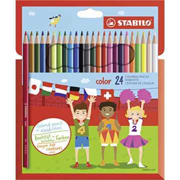 - STABILO color - 24er Pack - mit 24 verschiedenen Farben inklusive 4 Neonfarben nachhaltig