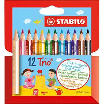 untstift - STABILO Trio dick kurz - 12er Pack - mit 12 verschiedenen Farben nachhaltig