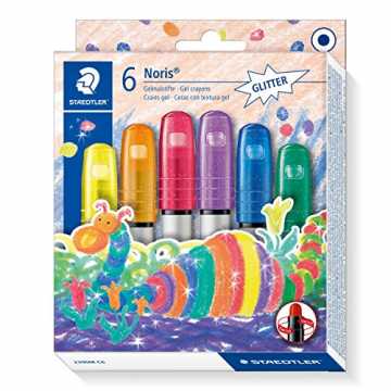 Greenheimch und farbintensivEffekt-Farben: Ideal für das Malen auf Fe.. Noris Club 2390M C6 Gelmalstifte, 6 Stück im Set, Glitter-Farben, perfekt für kleine Kinderhände, superweic... nachhaltig