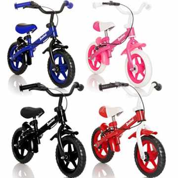 ufrad Kinderrad (MIT BREMSEN) / Fahrrad / Lernlaufrad in 4 (Pink) nachhaltig