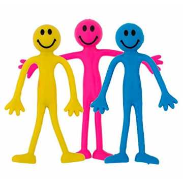 Sensorik Spielzeug-Set von StressCHECK - Sensorisches Spielzeug 3 Smiley Bendy Men (gel...