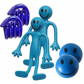 GreenheimFiddle Kits sind perfekt für den Abbau vom Stress. Sie beinh.. K Blaue Sensorik Spielzeug-Set (6 Stück) - Stress Bälle, Bendy Man & Original... nachhaltig