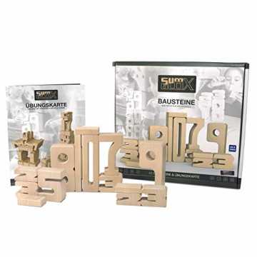 Greenheimevolutionäre Art, beim Spielen Mathematik, Rechnen und Zahle.. ntessori Spielzeug Basis Set - 43 große Holz Bausteine aus massiver Buche in ... nachhaltig