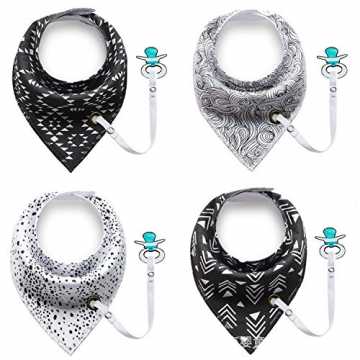 cher Baby Lätzchen Halstücher Kleinkinder mit Schnullerkette für Mädchen oder... nachhaltig