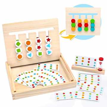 Montessori Spielzeug Holz Puzzle Sortierbox  Kinder Lernspielzeug mit Sanduhr ab 3 4 5 ...