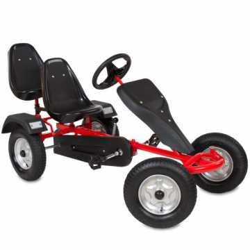 Greenheimlachse und einer Anhängerkupplung. Highlights: - Achsen und .. okart Tretauto Go Kart Tretfahrzeug (Rot) nachhaltig