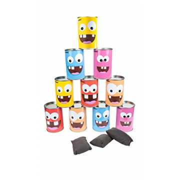 - Dosenwerfen Spiel für den Kindergeburtstag - inkl. 10 witzigen Blechdosen u... nachhaltig