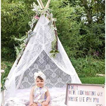 Greenheimr dieses Tipi-Kindes sind ideal zum Lesen von Büchern, zum A.. i Zelt für Kinder Innen Draussen Kinder Spielzelt, Boho Spitze Teepee (150cm ... nachhaltig