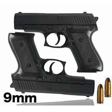 Greenheimzei, Geheimagent, Topgun, Soldat, Lara Croft, Swat, Tomb Rai.. Timo Klingler 2X Pistolen Kostüm Erwachsene 6 mm für Fasching Karneval Pistol... nachhaltig