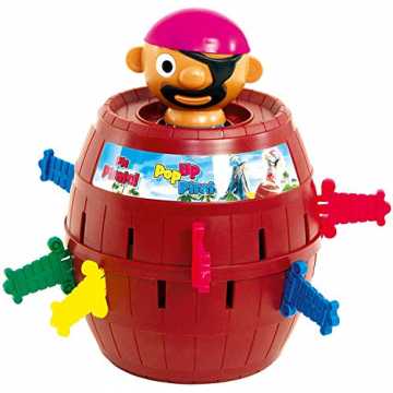 TOMY Kinderspiel "Pop Up Pirate", Hochwertiges Aktionsspiel für die Familie, Piratenspi...