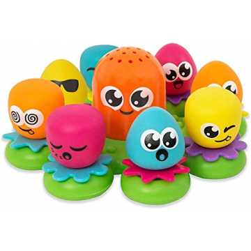 Greenheimt ein farbenfrohes, mehrteiliges Octopus-Badespielzeug mit v.. rspiel für Kinder "Okto Plantschis" Mehrfarbig, Hochwertiges Kleinkinderspiel... nachhaltig