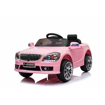Greenheim Pink Rosa Antrieb: 1 Elektromotor Akku: 6 V | 4,5 Ah Leistu.. er Mädchen Elektro Auto Fahrzeug Elektroauto Kinderelektroauto Kinderauto mit Fernbedienung Rosa Pink F-2000 nachhaltig
