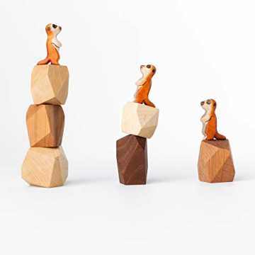 Greenheimndgefertigt aus Holz und die Farbe ist für Kinder geeignet (.. G Erdmännchen Familie (+BAU-Steine) Bio Waldorf Natur Spielzeug handgemacht a... nachhaltig