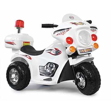 Greenheimpeed ca. 2-4 km/h 6V Motor inkl. 6V/4Ah Akku Vorwärts/Rückwä.. White Kinder Motorrad Elektrofahrzeug Polizei Bike Akku Kindermotorrad Elektr... nachhaltig