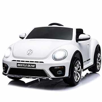 Greenheimöße: 40cm Maximale Belastung: 35kg Anwendbares Alter---1-5 J.. patibel mit Volkswagen Käfer Kinderauto 12V Kinderfahrzeug Elektro VW Beetle Double-Drive Auto für Kinder m... nachhaltig
