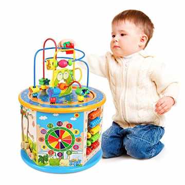 Greenheimundenlang interaktiver Spielzeit genießen. Mit dem 8-in-1 Wü.. otorikspielzeug 8 in 1 Spielwürfel aus Holz Baby Spielzeug 1 Jahre Motorikwür... nachhaltig