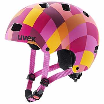uvex Unisex Jugend, kid 3 cc Fahrradhelm, red checkered, 51-55 cm