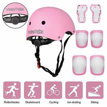 Greenheim Kissenpolster an der Innenseite,harte und soft helm,Robuste..  Schonerset Kinder Protektoren Schützer inliner Schutzausrüstung Kinder Knieschoner Set mit Helm für inline... nachhaltig