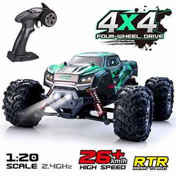 VATOS Ferngesteuertes Auto RC Auto Buggy RC-Monstertruck 4WD 2.4 GHz Geländewagen 26 km...