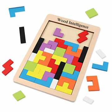 Greenheimlitätssicherung und Kudenservice.Alle Ecken des Holzpuzzle s.. tris Tangram Holzpuzzles Didaktisches Lernspielzeug 40 Pcs Intelligenz Pädagi... nachhaltig