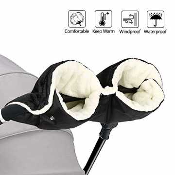 n Handwärmer, Handschuhe Kinderwagen Handmuff mit Fleece Innenseite Universal Atmungsaktiv Wasserfest Windd... nachhaltig