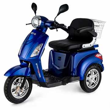 GreenheimLösung für ältere Menschen oder Personen mit eingeschränkter.. irad ElektroRoller E-Scooter Elektromobil 25 km/h 900W 3 Rad Seniorenfahrzeug Seniorenmobil ZT15 (Blau) nachhaltig
