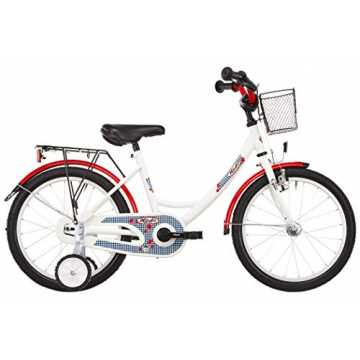 Greenheim von Vermont genau das Richtige! Das Bike ist ein echter Hin.. nder-Fahrrad Karo weiß 18" |1-Gang-Kinder-Rad, Stützräder, Klingel und Fahrradkorb nachhaltig