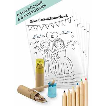 Greenheimale Beschäftigung für Kinder auf jeder Hochzeit.   Durch die.. tein Hochzeitsmalbuch und Buntstifte mit Spitzer zur Beschäftigung der Kinder auf der Hochzeit. Malbuch Hoc... nachhaltig