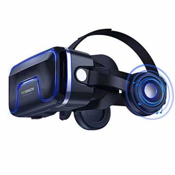 VR Brille für 3D Filme Video Movie Game Brille 3D VR Brille Kompatibel mit 4,7~6,0 Zoll...