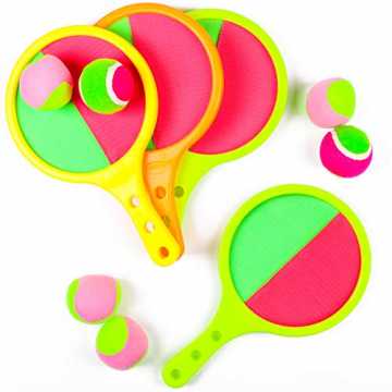 Greenheimtch Klettball Set  -A game that makes parent-child relations.. cs Neon Klettball Kinderspiel Set mit 4 Paddles 6 Klettbällen Wurf- Catch Klett Ball Spiel Outdoor Sport In... nachhaltig