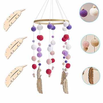 Greenheimt Mobile Windspiel,Nordischen Windspiel,für Jungen und Mädch.. dspiel, Baby Windspiel, Babybett Mobile Windspiel,Nordischen Windspiel,für Jungen und Mädchen Babybett Filz... nachhaltig