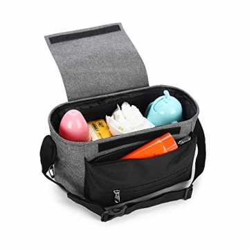 Greenheimwagen durch sein schlichtes und schickes Design eine stylisc.. inderwagen Organizer, Universale Baby Kinderwagentasche Buggy Tasche mit Stahlring und verstellbaren Bänder... nachhaltig